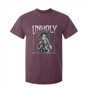 Unholy Nun T Shirt For Kid Funny Horror Unholy Nun Satan Baphomet Gothic TS14 Maroon Print Your Wear
