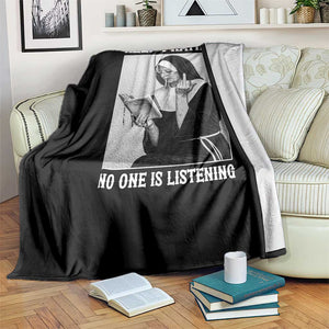 Funny Smoking Nun Throw Blanket Keep Praying No One Is Listening TS14 Print Your Wear