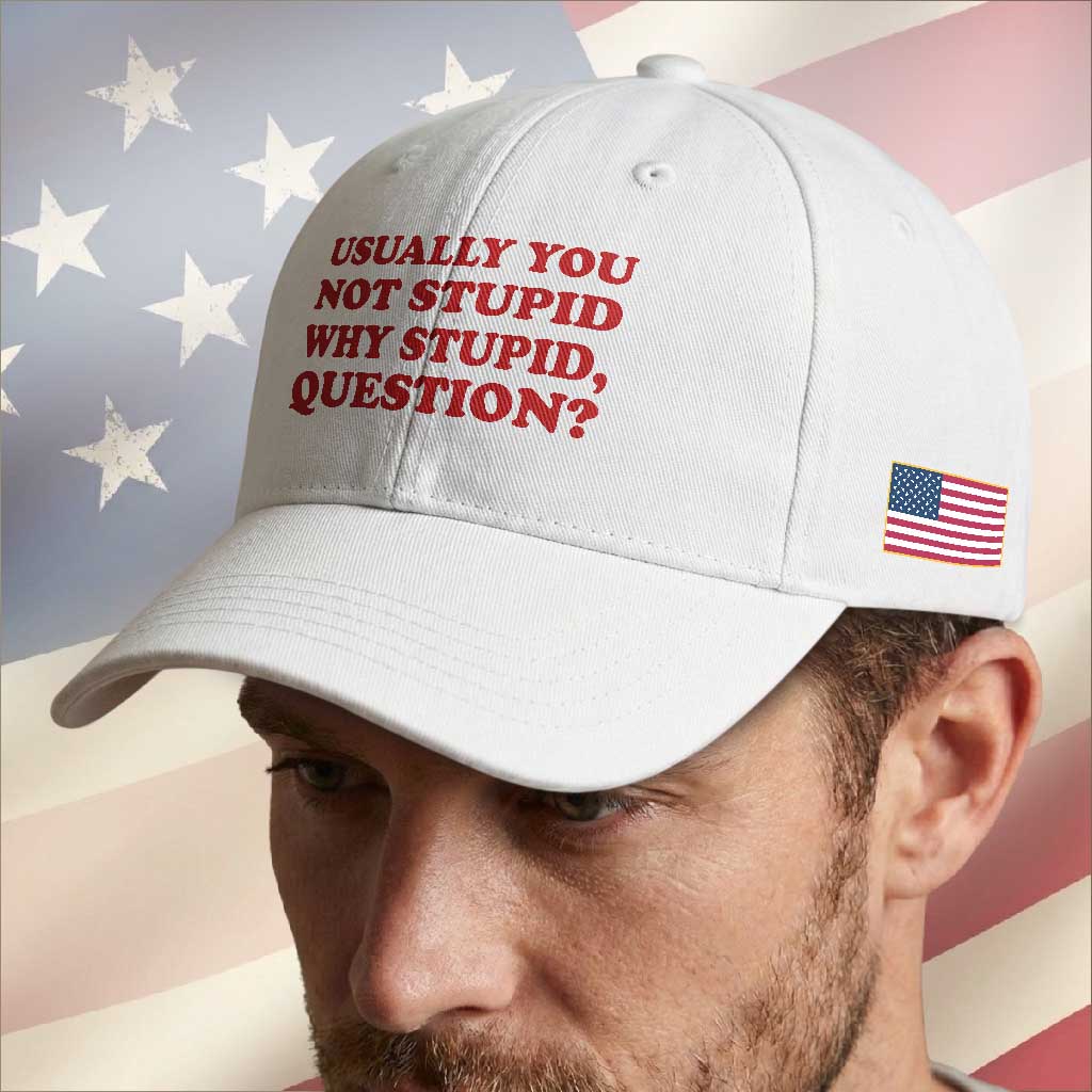 Usually You Not Stupid Why Stupid Question Baseball Cap Funny Space Quote Sci Fi Book TS14 Print Your Wear