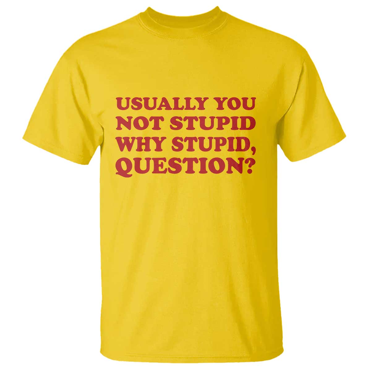 Usually You Not Stupid Why Stupid Question T Shirt Funny Space Quote Sci Fi Book TS14 Daisy Print Your Wear