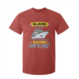 Funny Cruise Vacation T Shirt For Kid Blame It On The Drink Package TS14 Red Print Your Wear