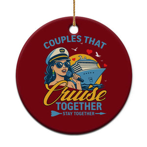 Couples That Cruise Together Stay Together Ceramic Ornament Funny Cruising Couples TS14 1pc Red Print Your Wear