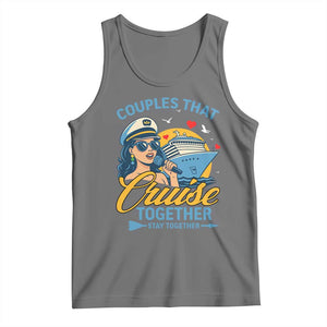 Couples That Cruise Together Stay Together Tank Top Funny Cruising Couples TS14 Black Heather Print Your Wear