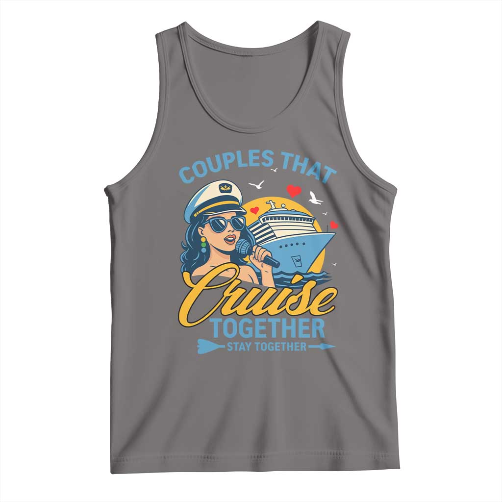 Couples That Cruise Together Stay Together Tank Top Funny Cruising Couples TS14 Deep Heather Print Your Wear