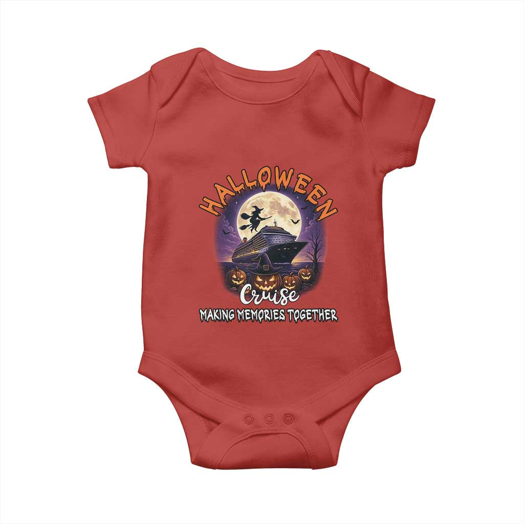 Funny Cruise Halloween Baby Onesie Making Memories Together TS14 Red Print Your Wear