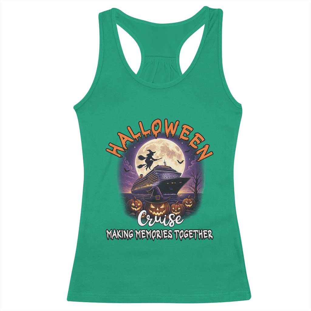 Funny Cruise Halloween Racerback Tank Top Making Memories Together TS14 Irish Green Print Your Wear