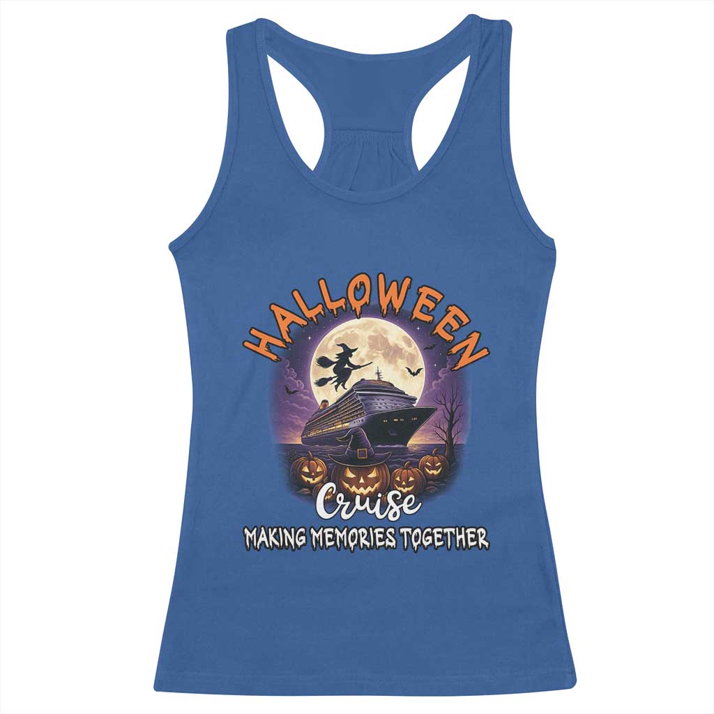 Funny Cruise Halloween Racerback Tank Top Making Memories Together TS14 Royal Blue Print Your Wear