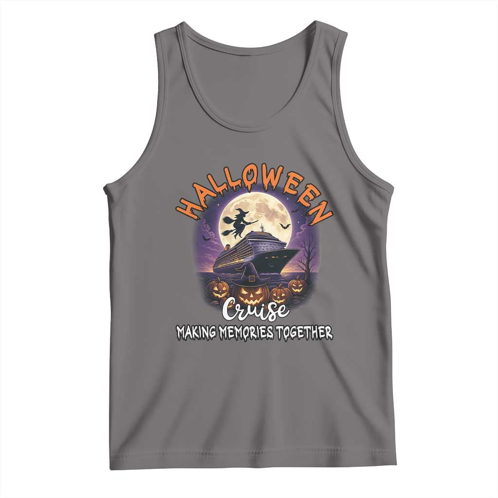 Funny Cruise Halloween Tank Top Making Memories Together TS14 Deep Heather Print Your Wear