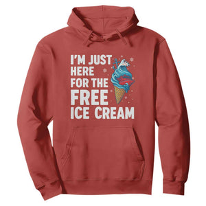 Funny Cruise Hoodie I Am Just Here For The Free Ice Cream TS14 Red Print Your Wear