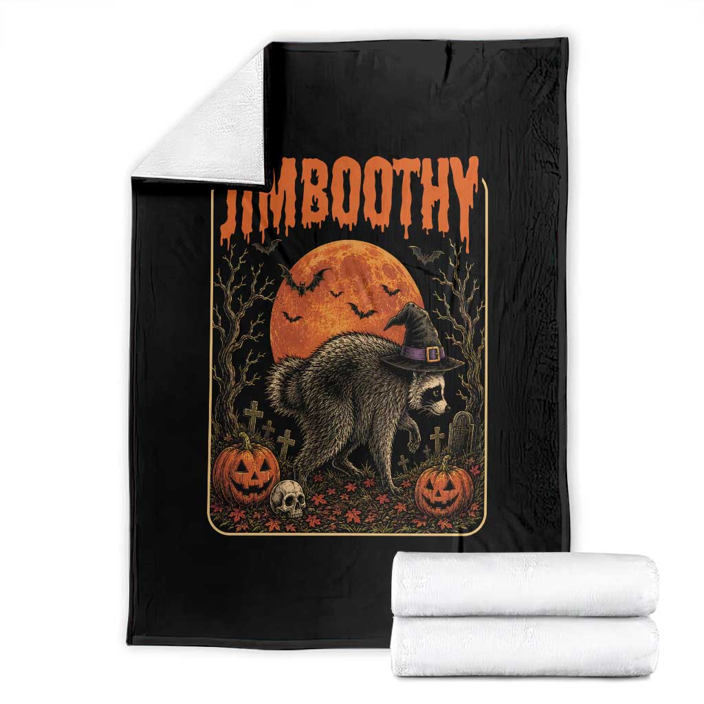 Jimothy Seattle Raccoon Halloween Throw Blanket Funny Trash Panda Meme Gift TS14 Black Print Your Wear