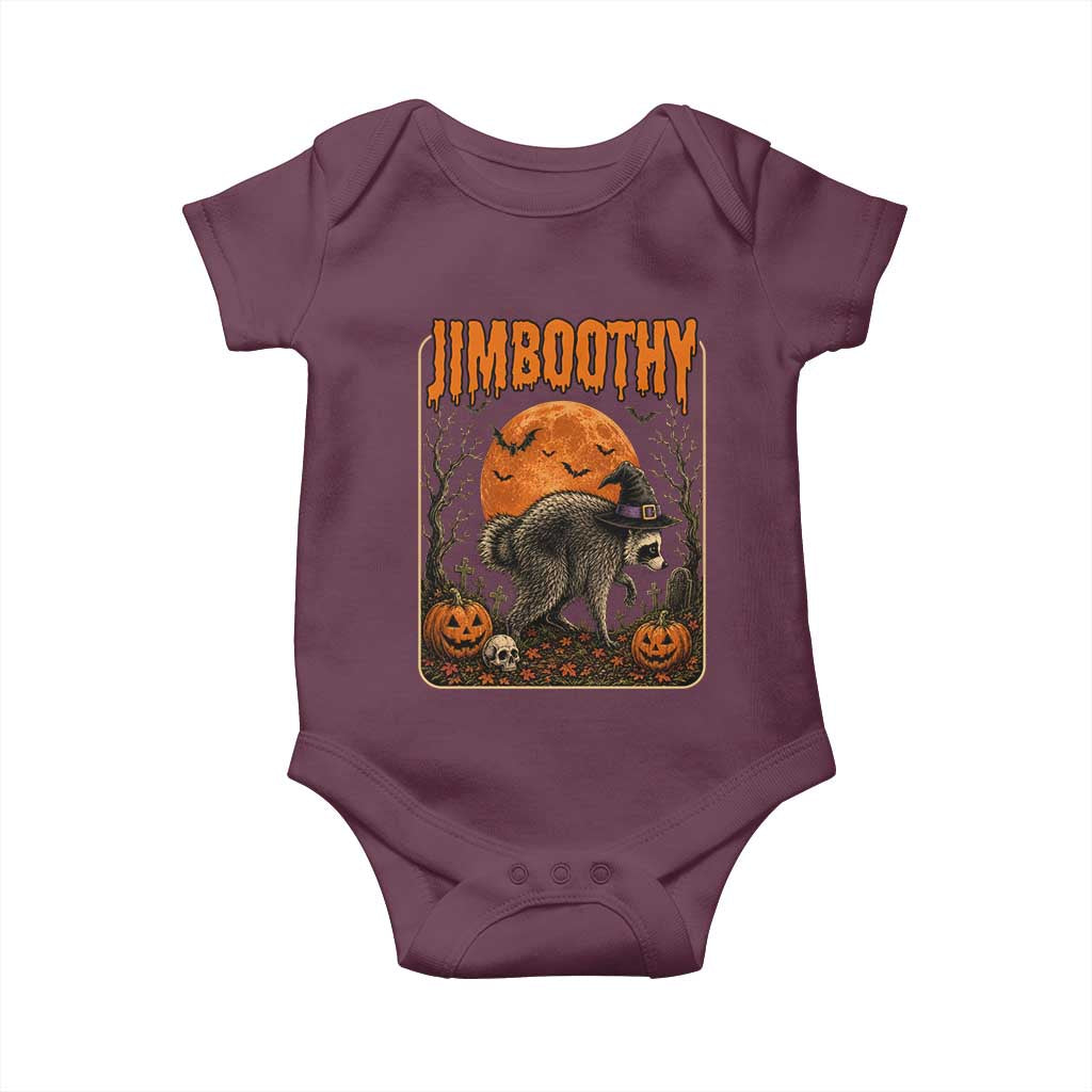 Jimothy Seattle Raccoon Halloween Baby Onesie Funny Trash Panda Meme Gift TS14 Maroon Print Your Wear