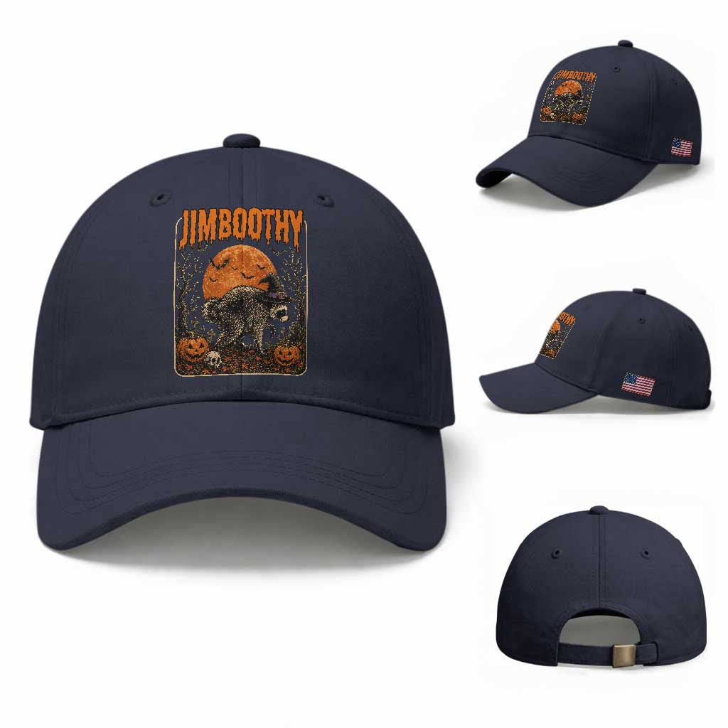 Jimothy Seattle Raccoon Halloween Baseball Cap Funny Trash Panda Meme Gift TS14 Baseball Cap Universal Fit Navy Print Your Wear