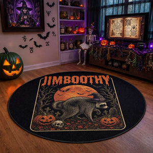 Jimothy Seattle Raccoon Halloween Round Rug Funny Trash Panda Meme Gift