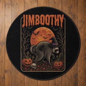 Jimothy Seattle Raccoon Halloween Round Rug Funny Trash Panda Meme Gift