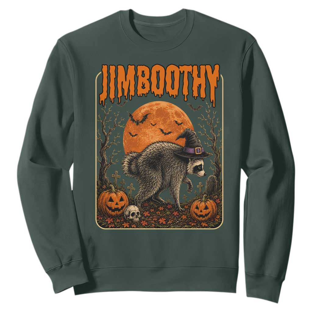 Jimothy Seattle Raccoon Halloween Sweatshirt Funny Trash Panda Meme Gift TS14 Dark Forest Green Print Your Wear