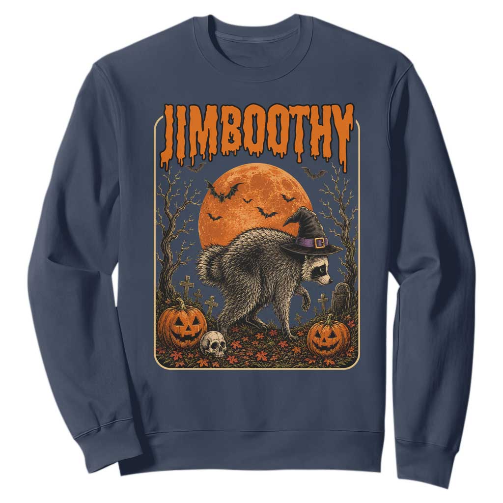 Jimothy Seattle Raccoon Halloween Sweatshirt Funny Trash Panda Meme Gift TS14 Navy Print Your Wear
