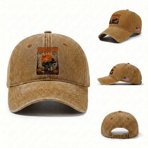 Jimothy Seattle Raccoon Halloween Washed Cotton Baseball Cap Funny Trash Panda Meme Gift TS14 Washed Cap Universal Fit Yellow Ochre Print Your Wear