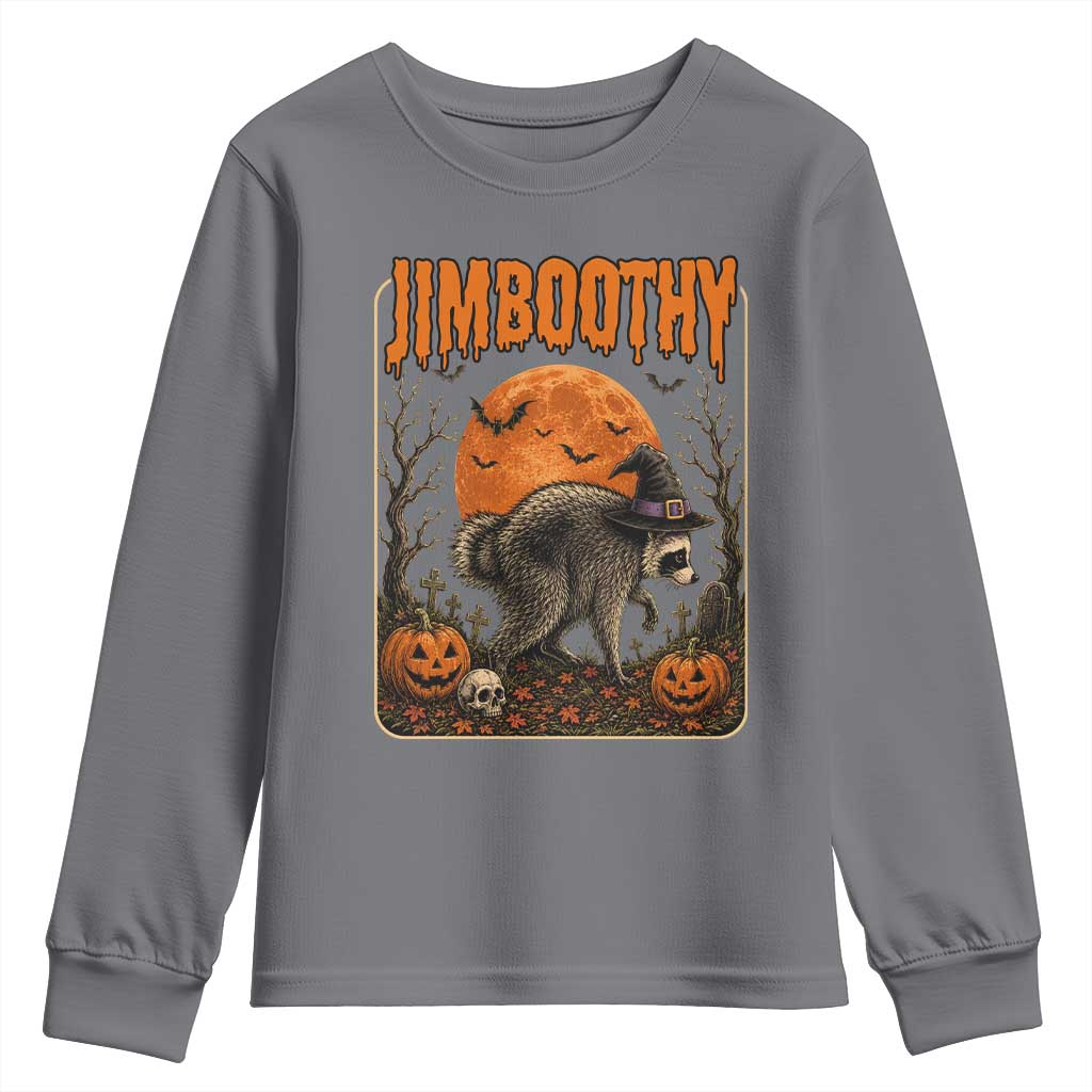 Jimothy Seattle Raccoon Halloween Youth Sweatshirt Funny Trash Panda Meme Gift TS14 Charcoal Print Your Wear