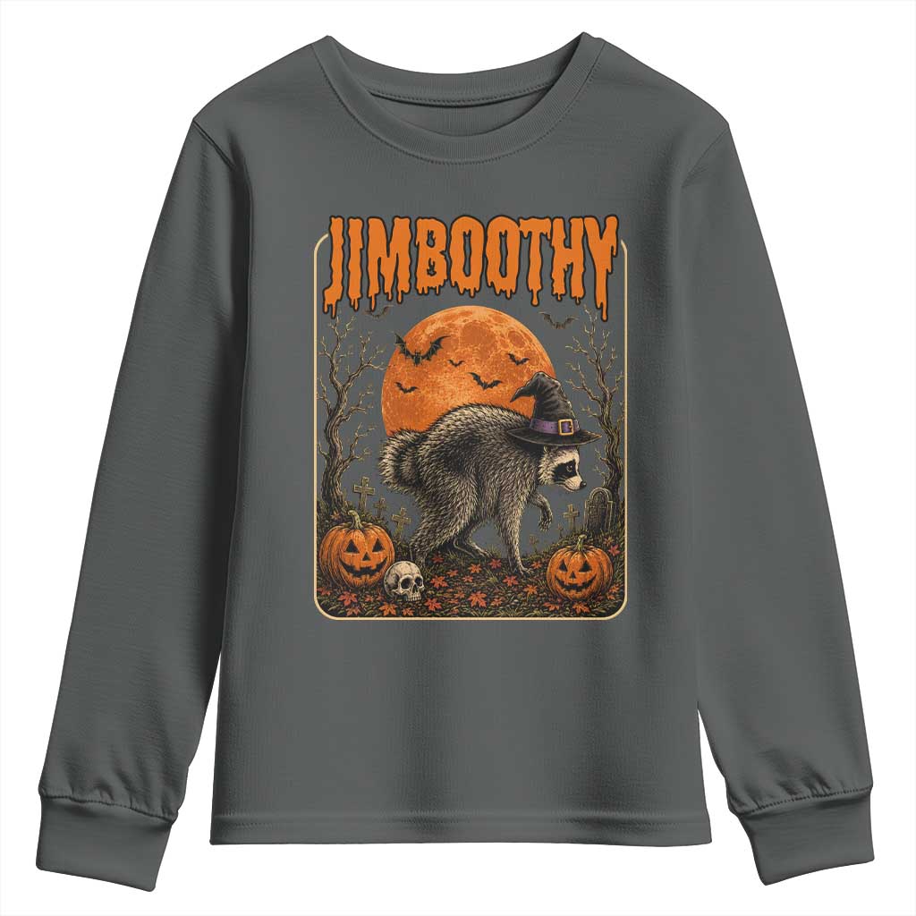 Jimothy Seattle Raccoon Halloween Youth Sweatshirt Funny Trash Panda Meme Gift TS14 Dark Heather Print Your Wear