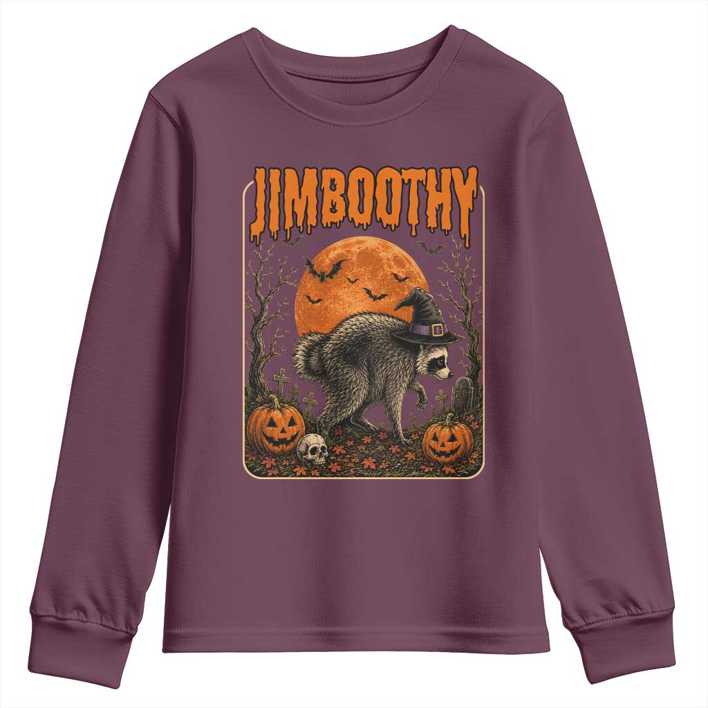 Jimothy Seattle Raccoon Halloween Youth Sweatshirt Funny Trash Panda Meme Gift TS14 Maroon Print Your Wear