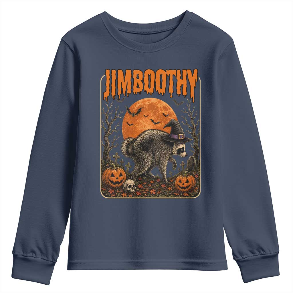 Jimothy Seattle Raccoon Halloween Youth Sweatshirt Funny Trash Panda Meme Gift TS14 Navy Print Your Wear