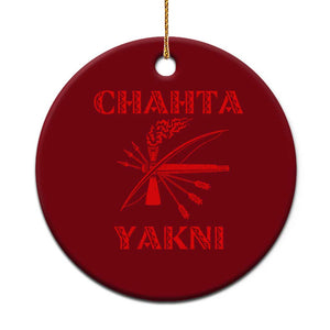 Choctaw Nation Chahta Yakni Native American Ceramic Ornament TS14 1pc Red Print Your Wear