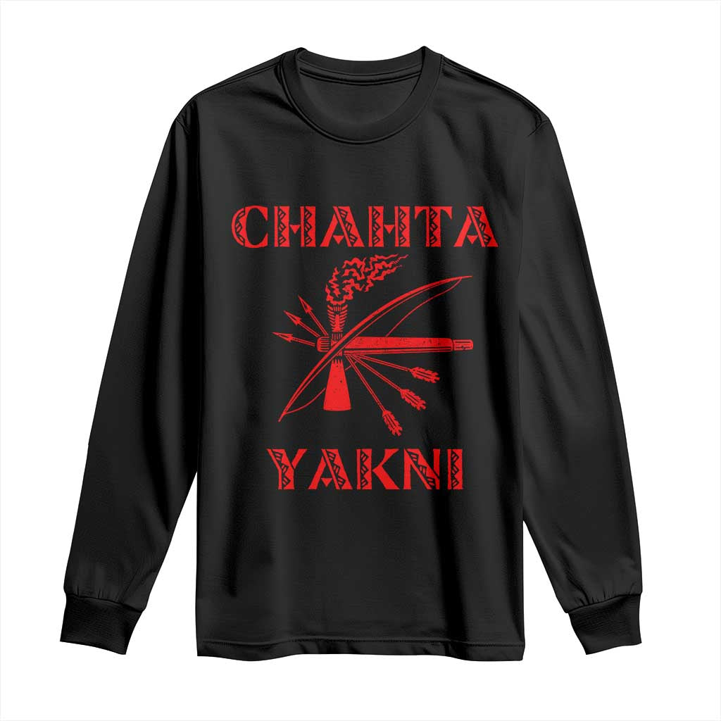 Choctaw Nation Chahta Yakni Native American Long Sleeve Shirt TS14 Black Print Your Wear