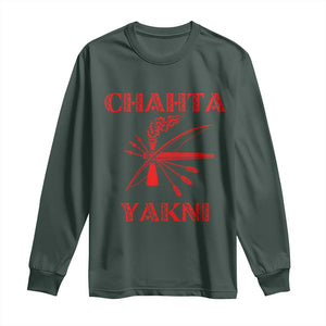 Choctaw Nation Chahta Yakni Native American Long Sleeve Shirt TS14 Dark Forest Green Print Your Wear