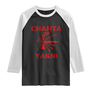 Choctaw Nation Chahta Yakni Native American Raglan Shirt TS14 Black White Print Your Wear