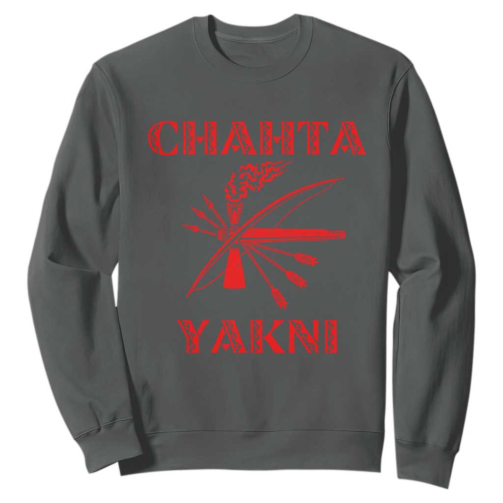 Choctaw Nation Chahta Yakni Native American Sweatshirt TS14 Dark Heather Print Your Wear