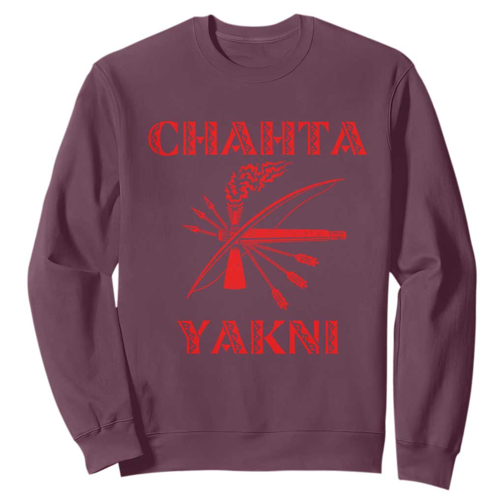 Choctaw Nation Chahta Yakni Native American Sweatshirt TS14 Maroon Print Your Wear