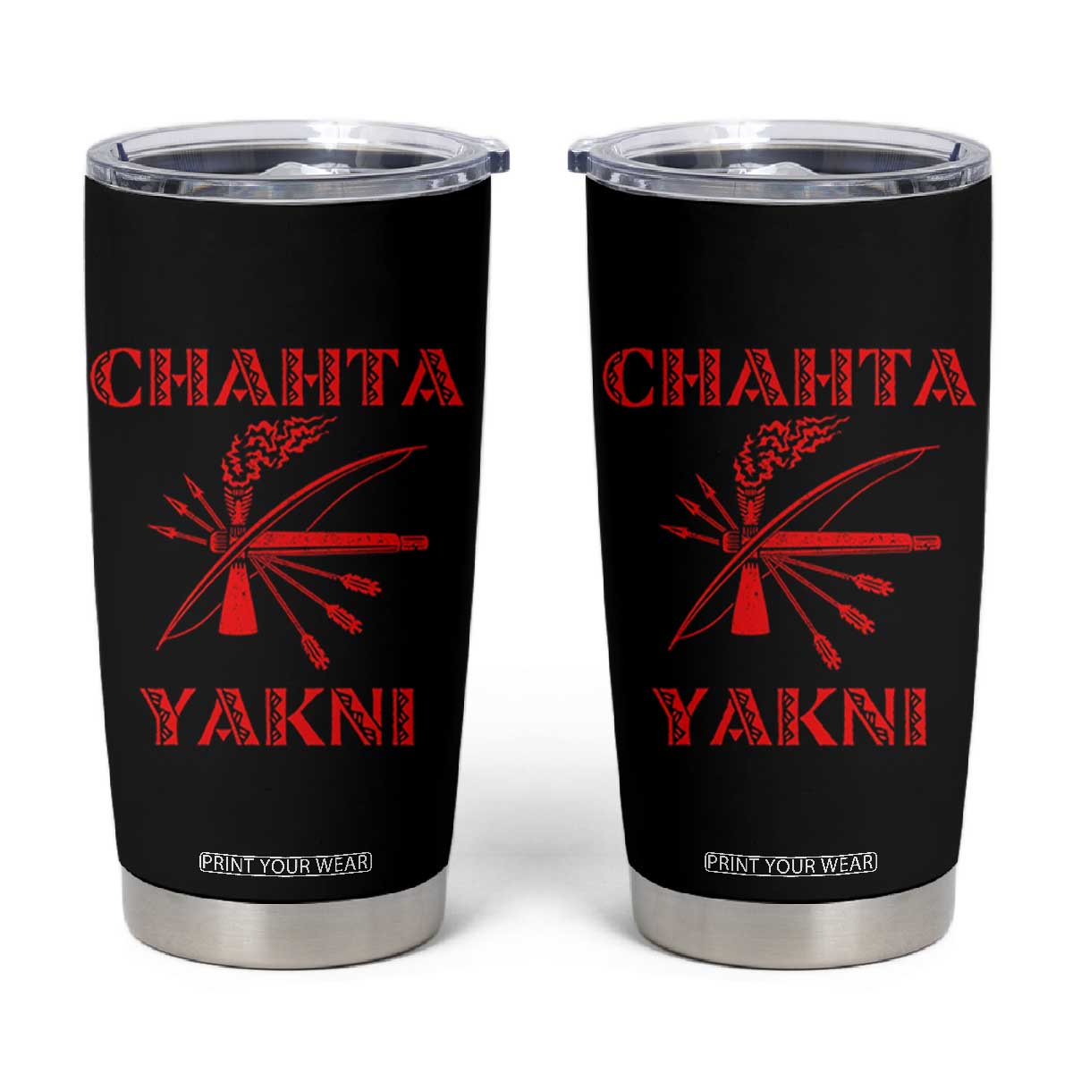 Choctaw Nation Chahta Yakni Native American Tumbler Cup TS14 Black Print Your Wear