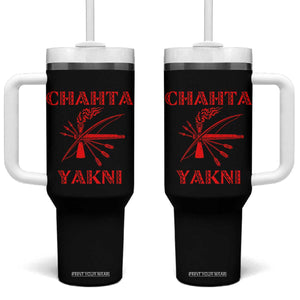 Choctaw Nation Chahta Yakni Native American Tumbler With Handle TS14 One Size: 40 oz Black Print Your Wear