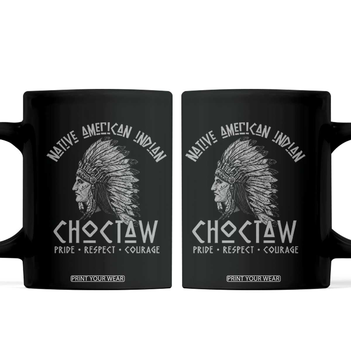 Choctaw Native American Indian Pride Indigenous Tribe Coffee Mug TS14 Black Print Your Wear