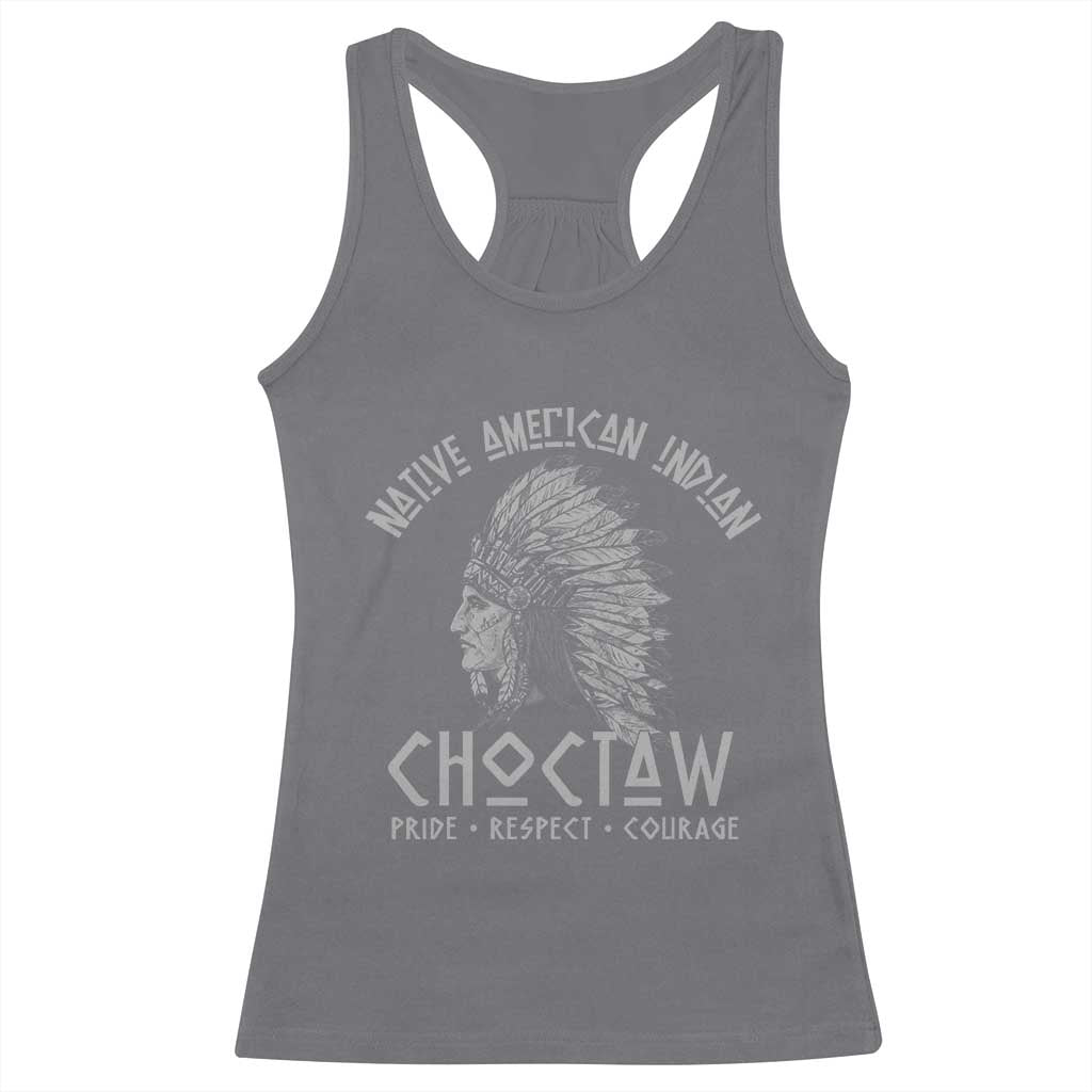 Choctaw Native American Indian Pride Indigenous Tribe Racerback Tank Top TS14 Charcoal Print Your Wear