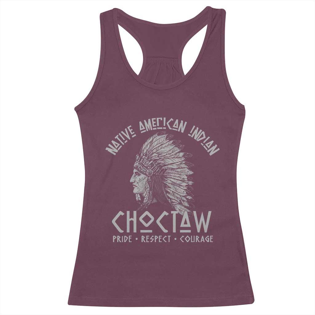 Choctaw Native American Indian Pride Indigenous Tribe Racerback Tank Top TS14 Maroon Print Your Wear