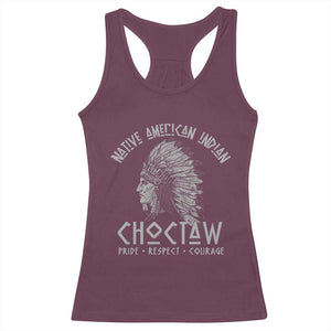 Choctaw Native American Indian Pride Indigenous Tribe Racerback Tank Top TS14 Maroon Print Your Wear