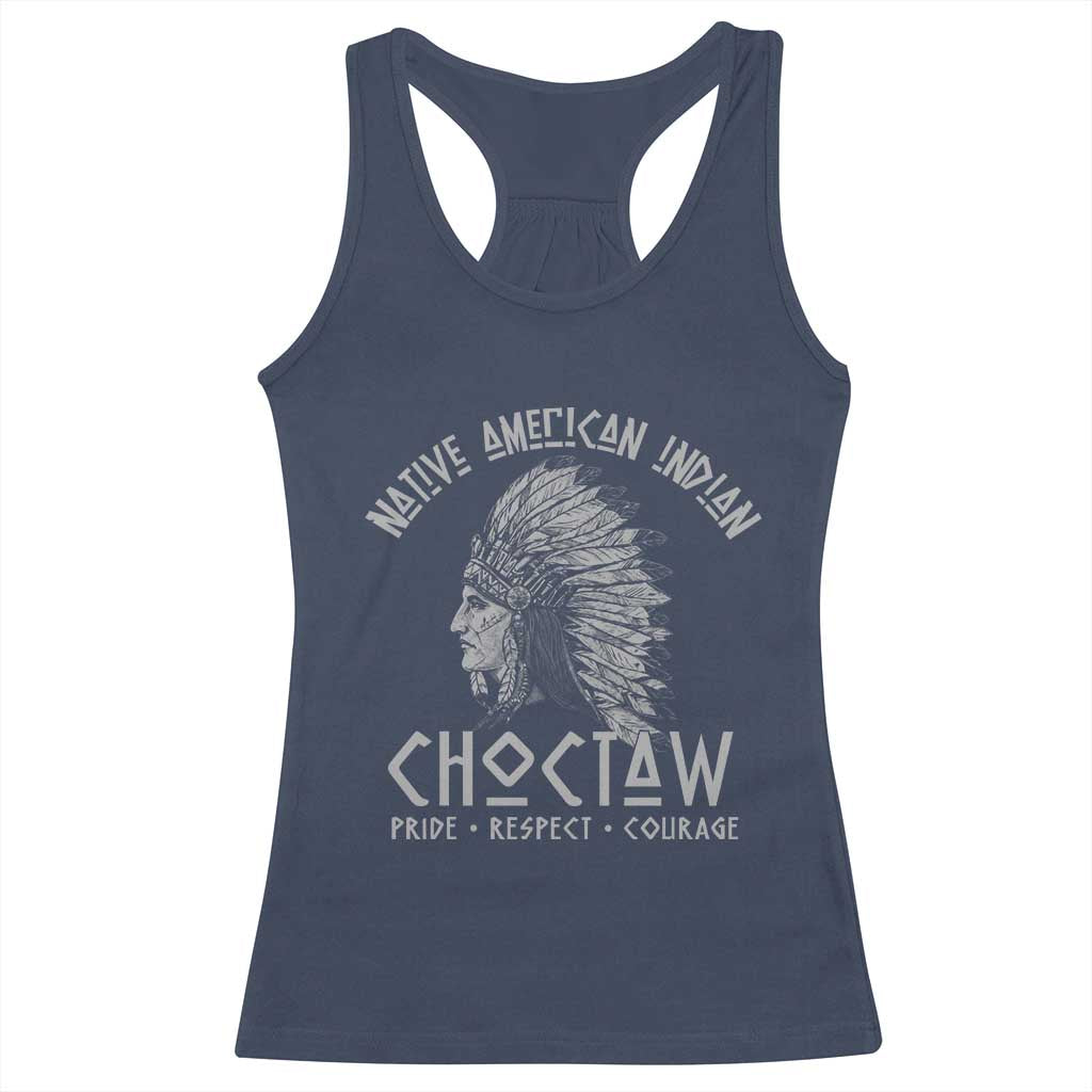 Choctaw Native American Indian Pride Indigenous Tribe Racerback Tank Top TS14 Navy Print Your Wear