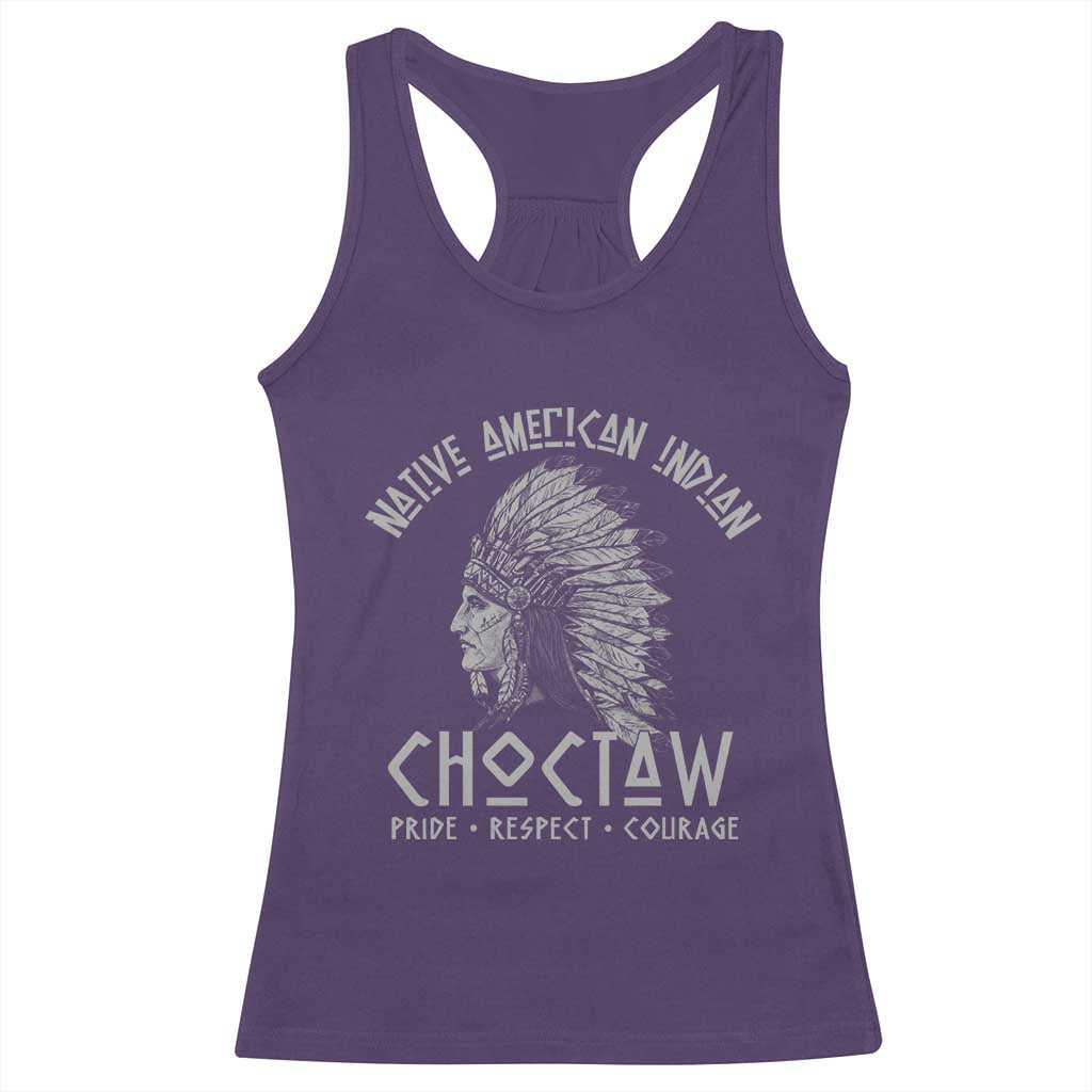 Choctaw Native American Indian Pride Indigenous Tribe Racerback Tank Top TS14 Purple Print Your Wear