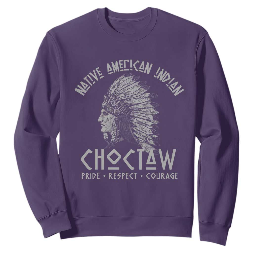 Choctaw Native American Indian Pride Indigenous Tribe Sweatshirt TS14 Purple Print Your Wear