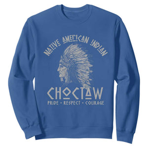 Choctaw Native American Indian Pride Indigenous Tribe Sweatshirt TS14 Royal Blue Print Your Wear