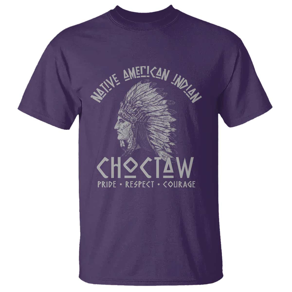 Choctaw Native American Indian Pride Indigenous Tribe T Shirt TS14 Purple Print Your Wear