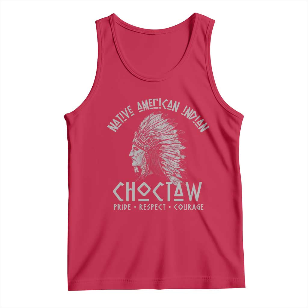 Choctaw Native American Indian Pride Indigenous Tribe Tank Top TS14 Red Print Your Wear