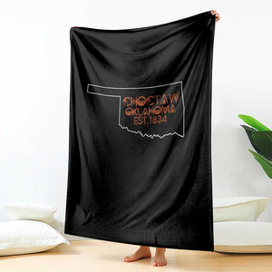 Choctaw Oklahoma OK Map Established 1834 Throw Blanket TS14 Print Your Wear