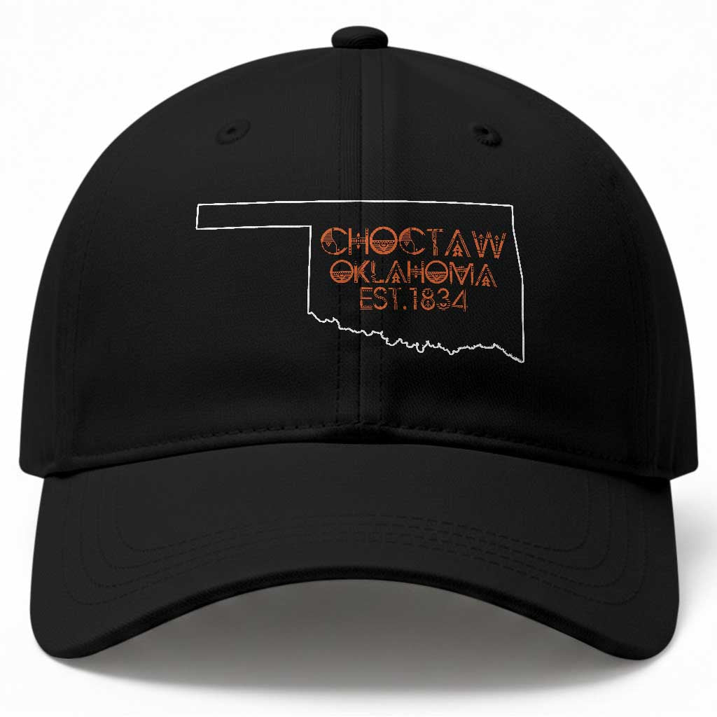Choctaw Oklahoma OK Map Established 1834 Baseball Cap TS14 Print Your Wear