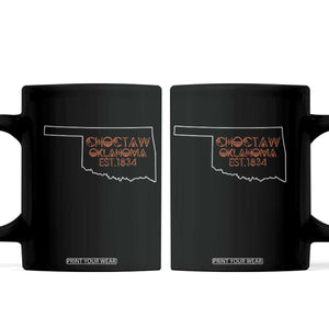 Choctaw Oklahoma OK Map Established 1834 Coffee Mug TS14 Black Print Your Wear