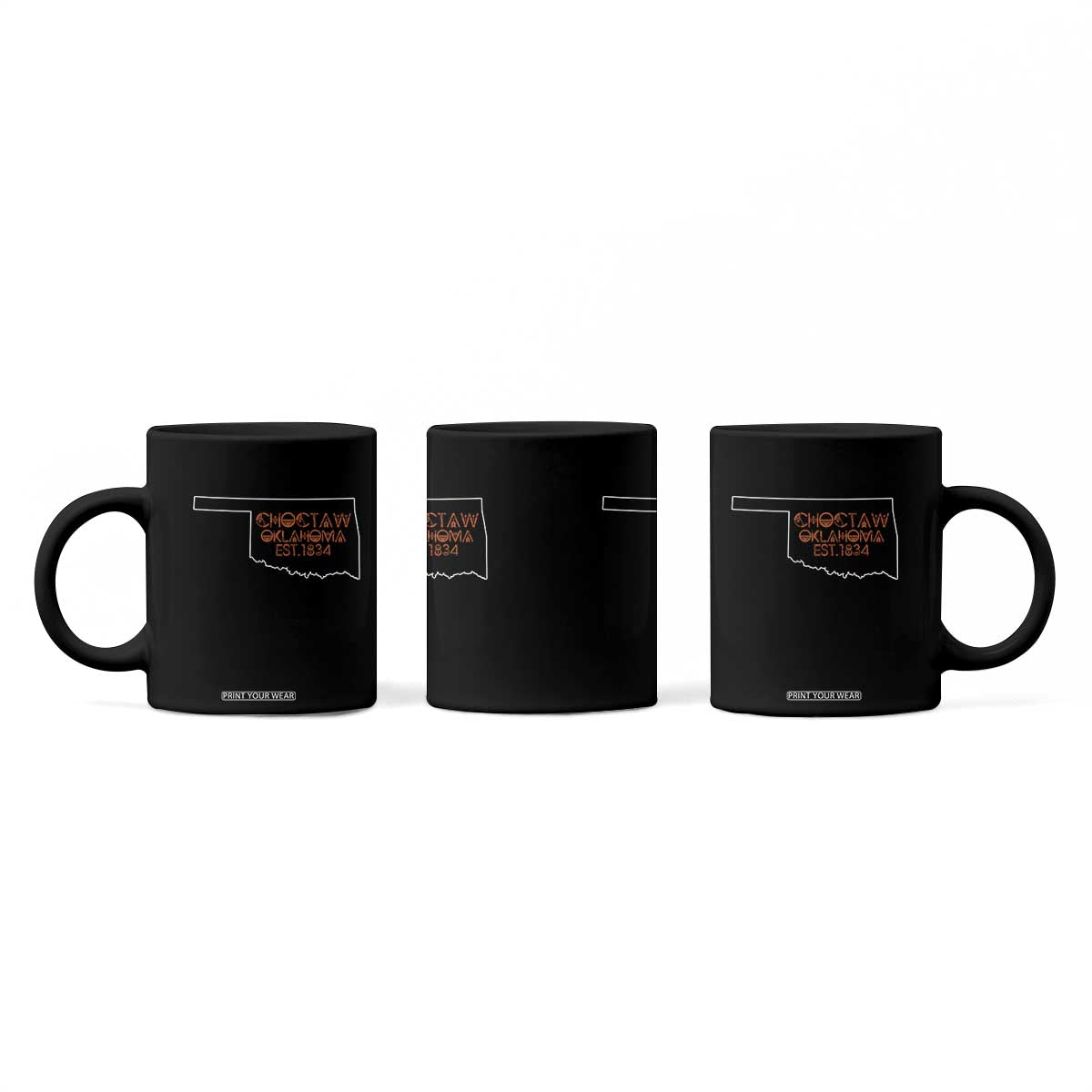 Choctaw Oklahoma OK Map Established 1834 Coffee Mug TS14 Print Your Wear