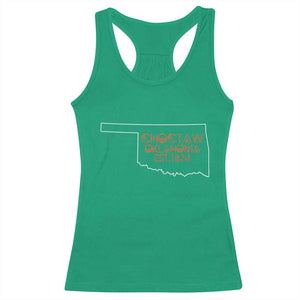 Choctaw Oklahoma OK Map Established 1834 Racerback Tank Top TS14 Irish Green Print Your Wear
