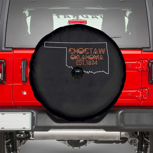 Choctaw Oklahoma OK Map Established 1834 Spare Tire Cover TS14 Black Print Your Wear