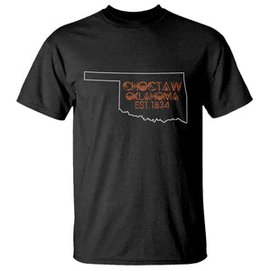 Choctaw Oklahoma OK Map Established 1834 T Shirt TS14 Black Print Your Wear